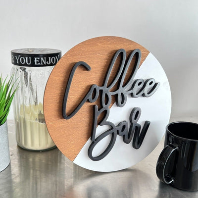 Wooden Coffee Bar Sign - signize