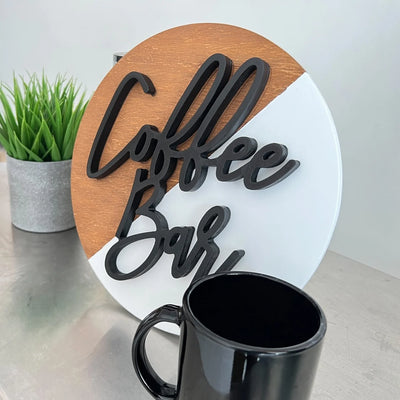 Wooden Coffee Bar Sign - signize