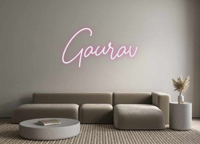 Custom Neon: Gaurav - signize