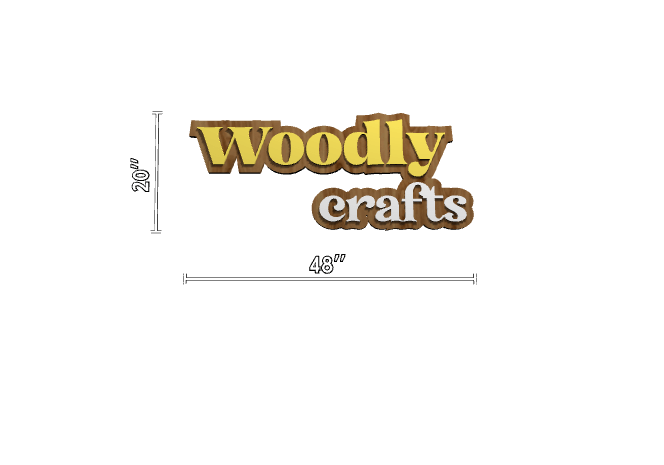 Users custom sign Woodly crafts 48 x 20 162 45139409010996 - signize