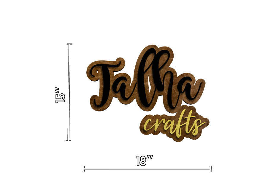 Users custom sign Talha crafts 18 x 15 45 45139407110452 - signize