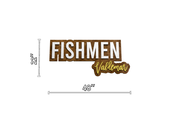 Users custom sign Fishmen Valdemar 48 x 22 177 45139409010996 - signize