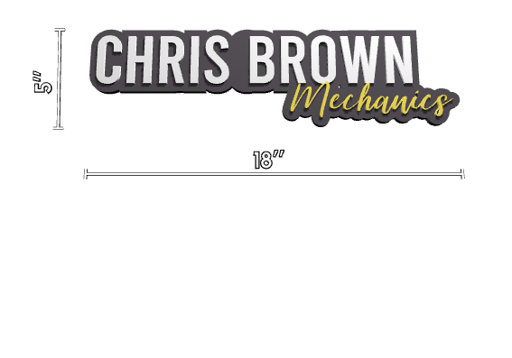 Users custom sign Chris Brown Mechanics 18 x 5 15 45139407110452 - signize