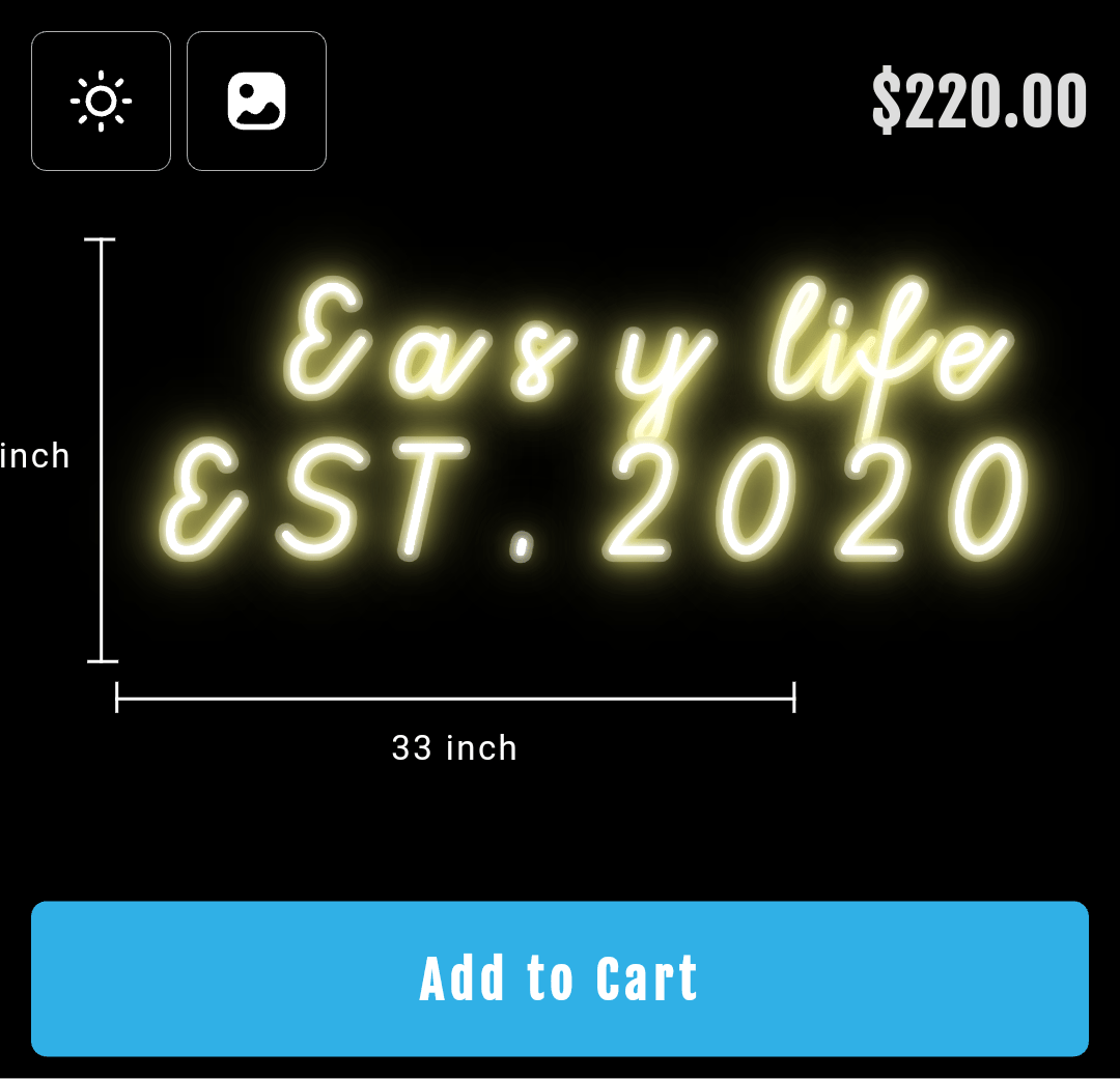 Users custom sign Easy life , EST. 2020 33x13 inch 230 6706933923897 - signize