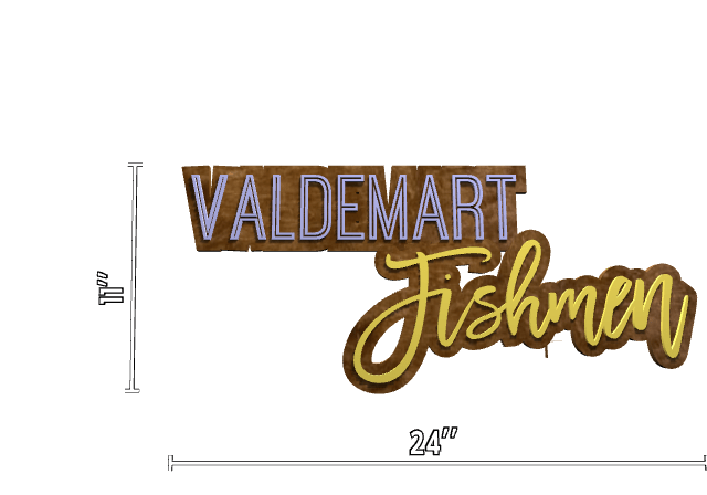 Users custom sign Valdemart Fishmen 24 x 11 45 45139407765812 - signize