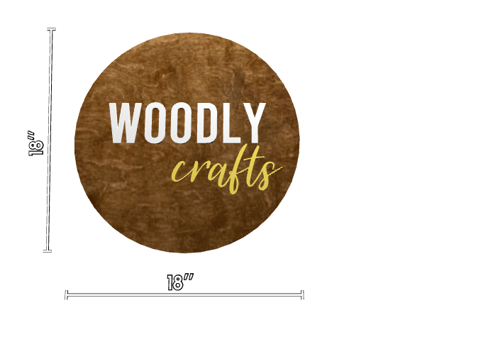 Users custom sign WOODLY crafts 18 x 18 54 - signize